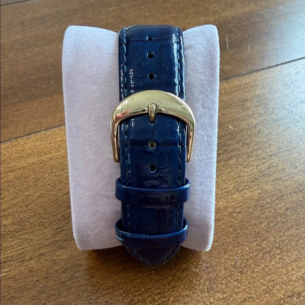 Betsey Johnson Gold and Blue Evil Eye Motif Watch - Picture 4 of 6